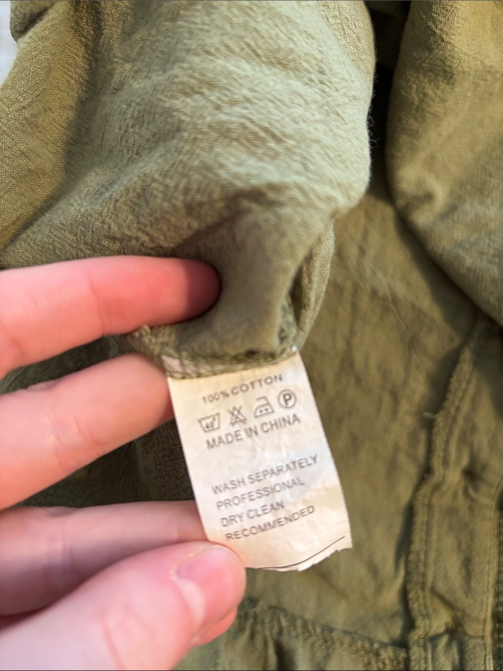 Olive Green Button-Front Ruffle Dress - Picture 4 of 4